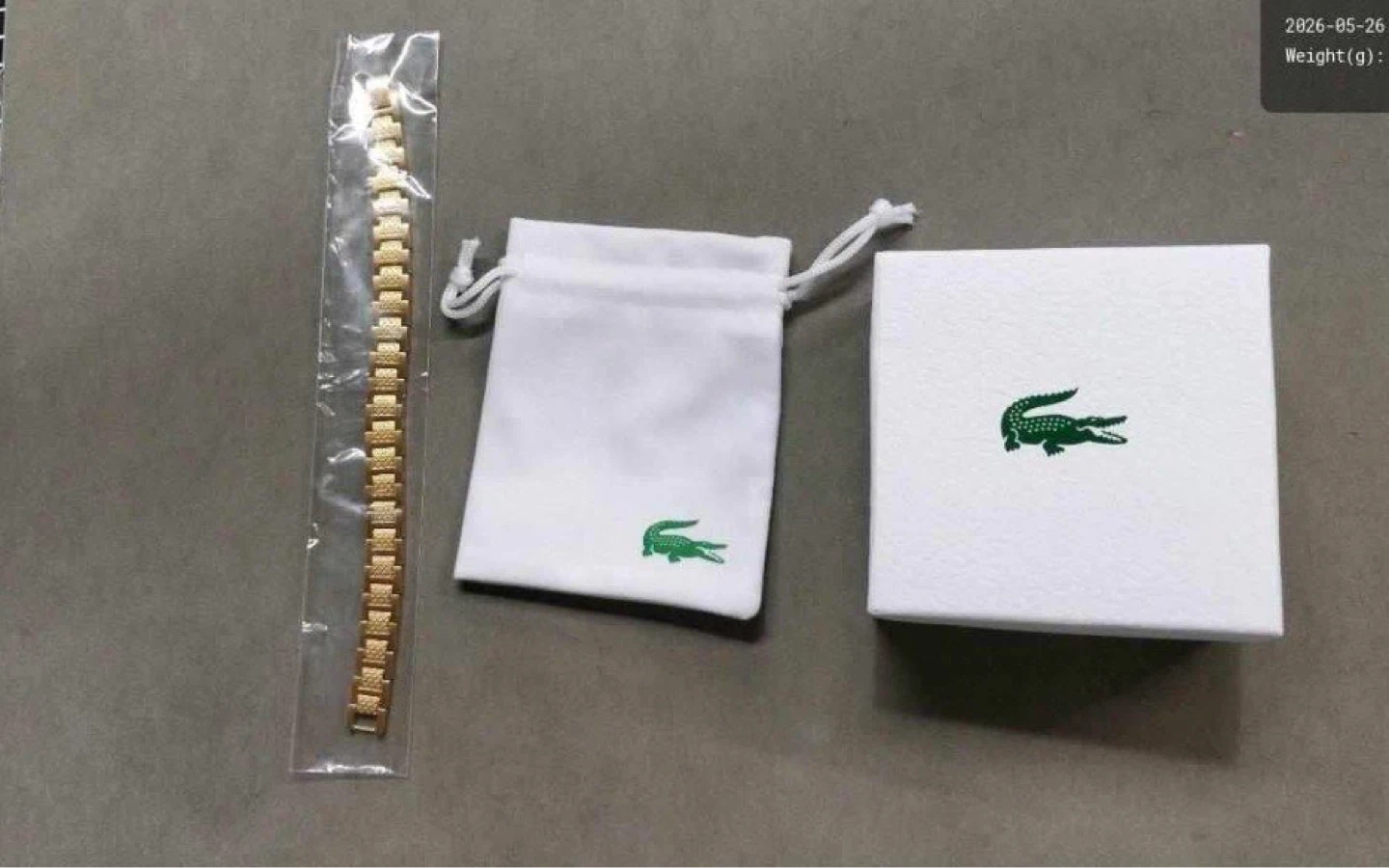 Lacoste Men's Bracelet with Pouch and Box