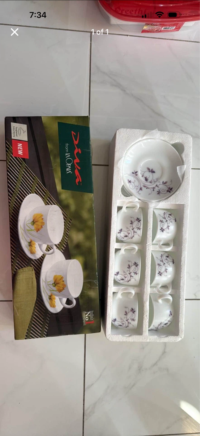 Diva from AOPALA 6-Piece Tea Cup and Saucer Set