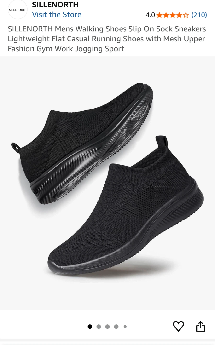 Sillenorth Mens Slip On Sock Sneakers - photo 2