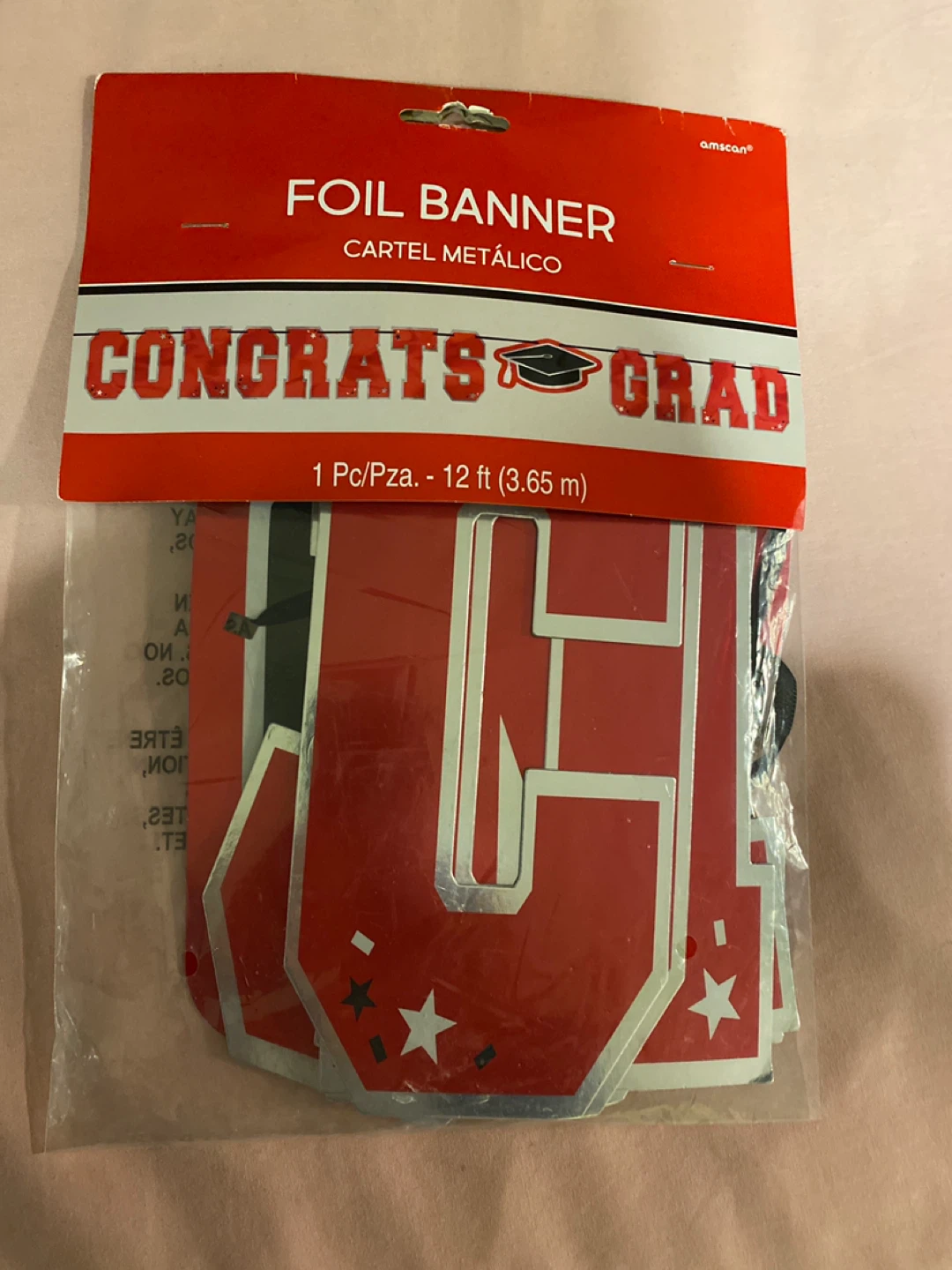 "Congrats Grad" Foil Banner decoration