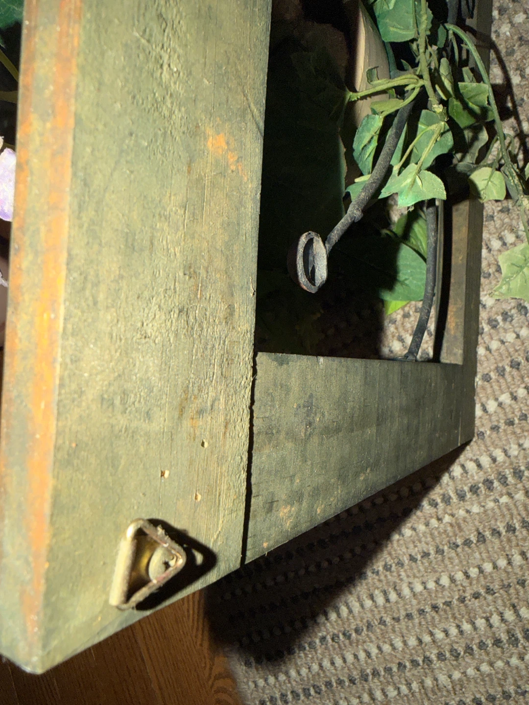 Decorative Wooden Planter with Artificial Flowers - photo 2