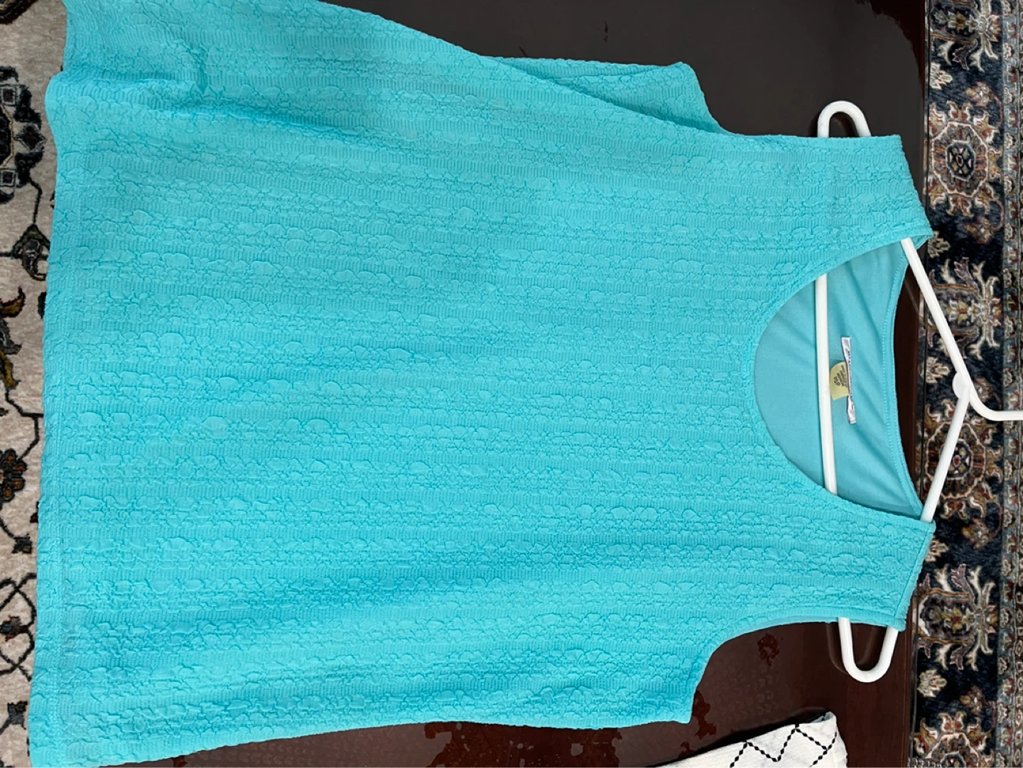 Teal Lace Tank Top