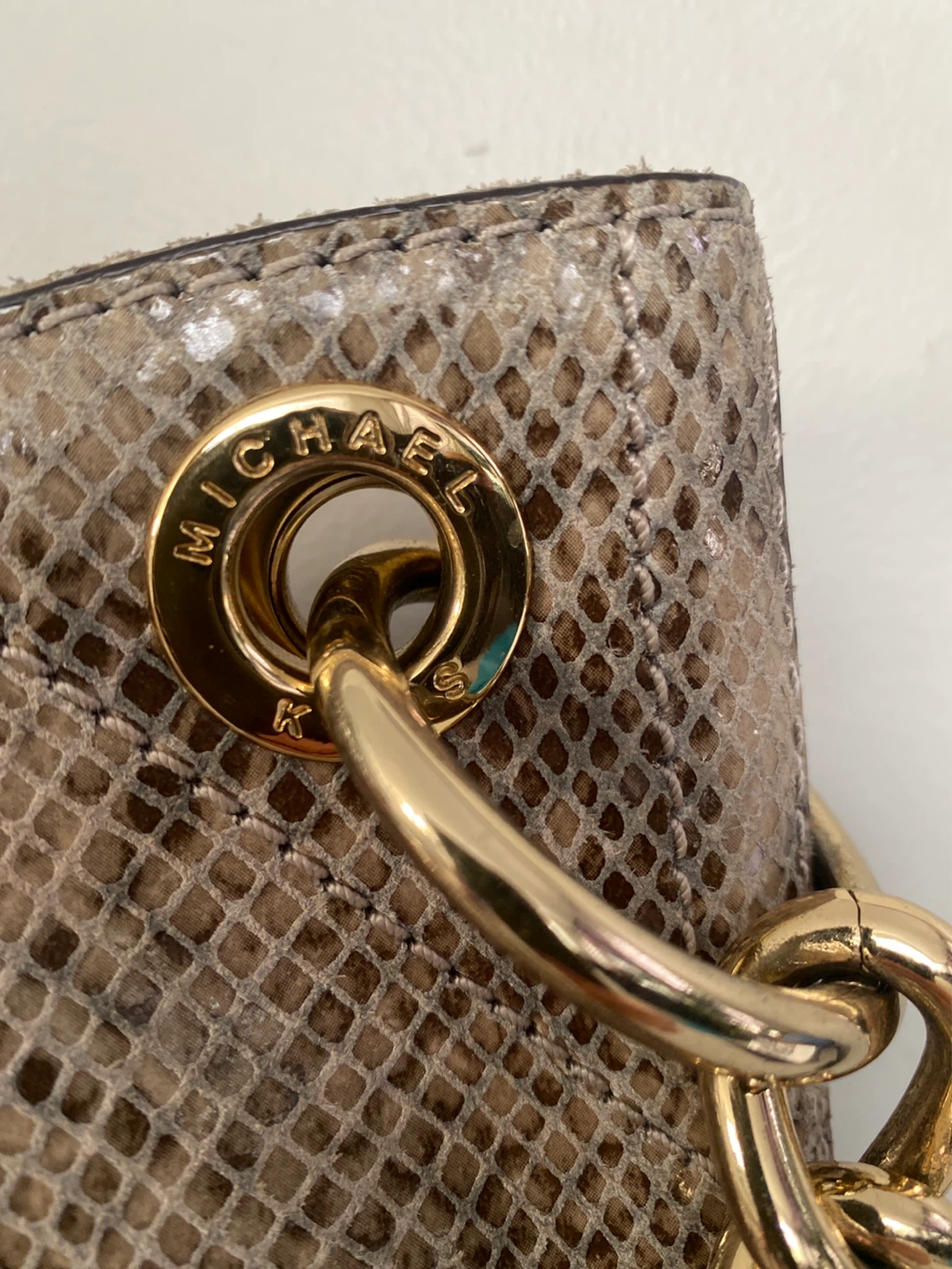 Michael Kors Snakeskin Studded  Bag - photo 2