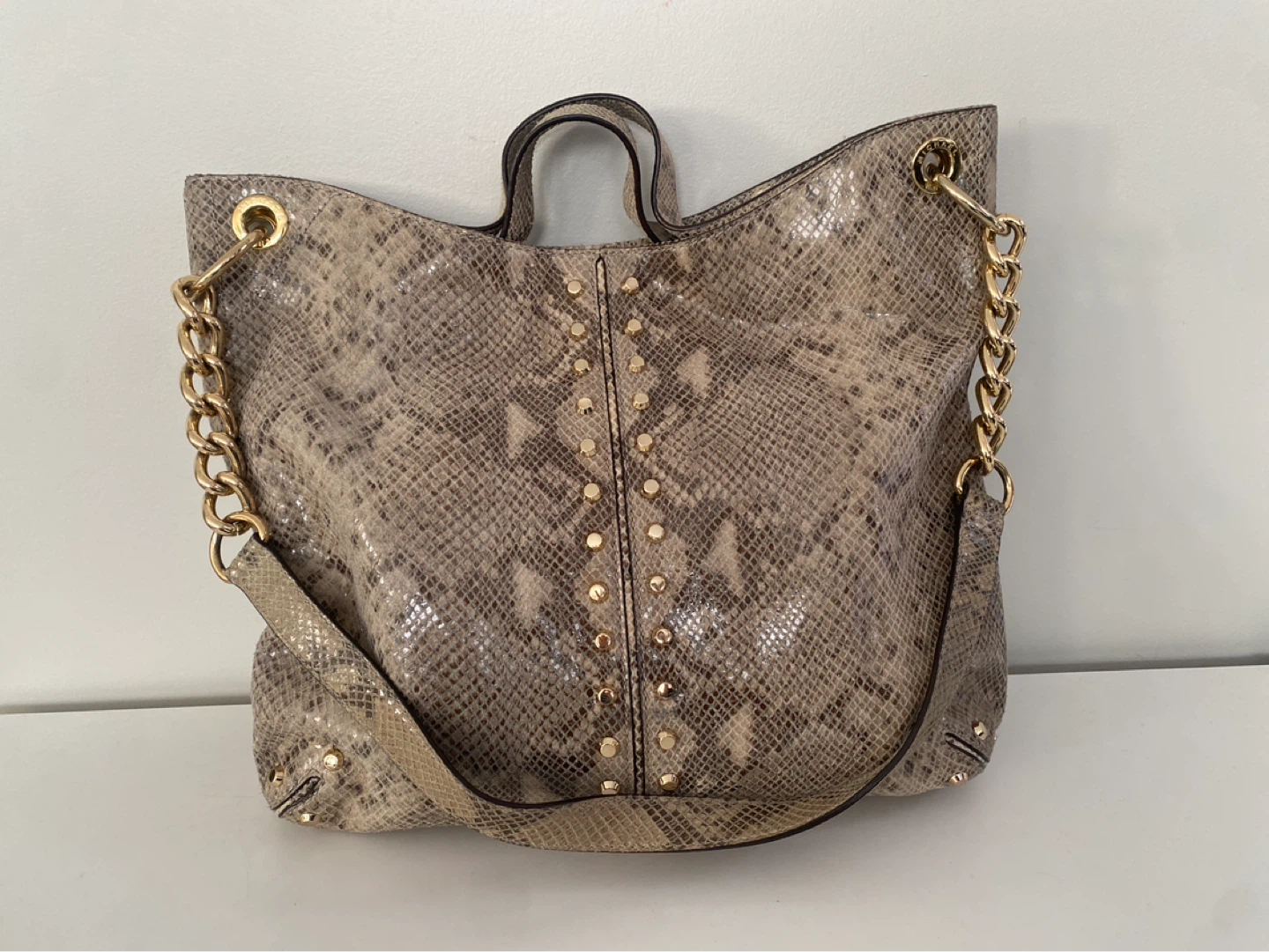 Michael Kors Snakeskin Studded  Bag