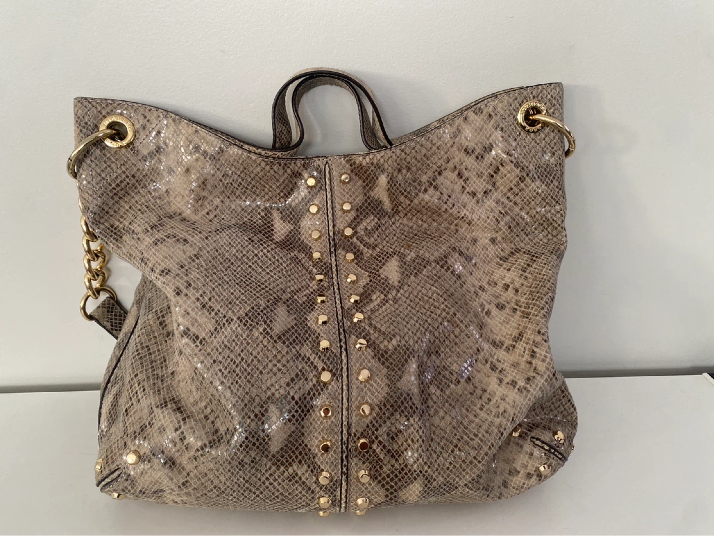 Michael Kors Snakeskin Studded  Bag - photo 3