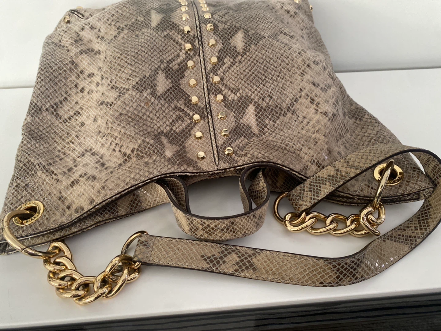 Michael Kors Snakeskin Studded  Bag - photo 5