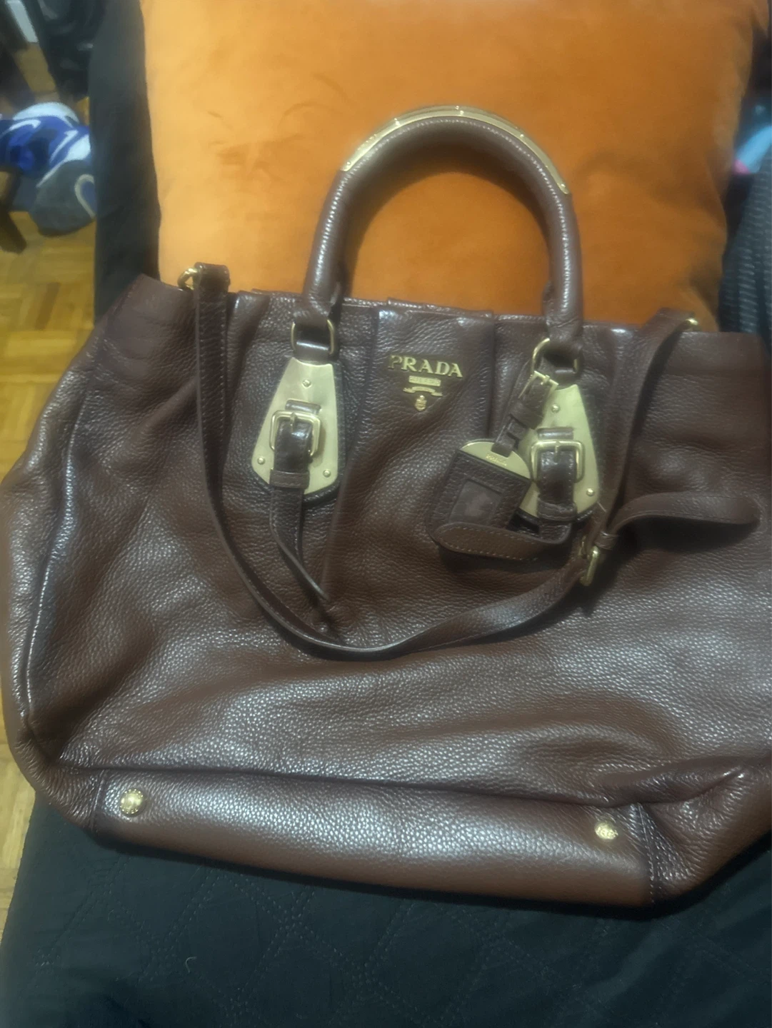 PRADA Brown Leather Tote Bag - photo 2