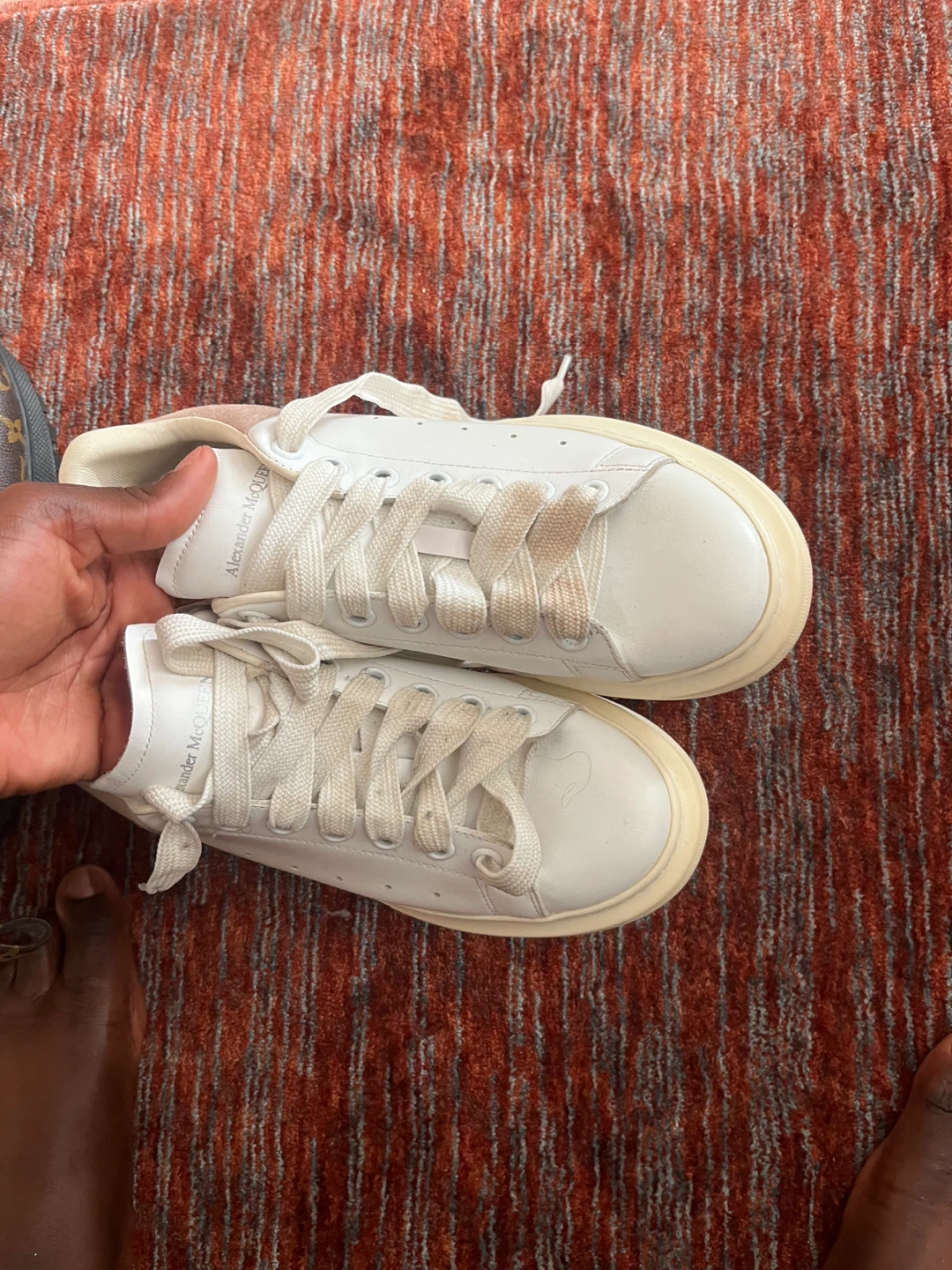 Alexander McQueen White Leather Sneakers