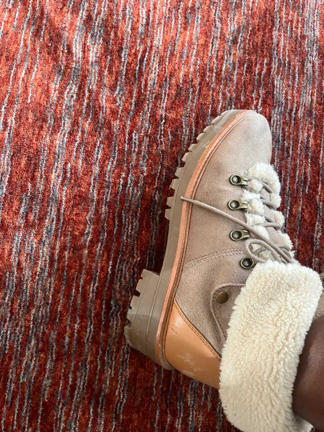 Jimmy Choo Tan Suede Sherpa Lined Boots - photo 3