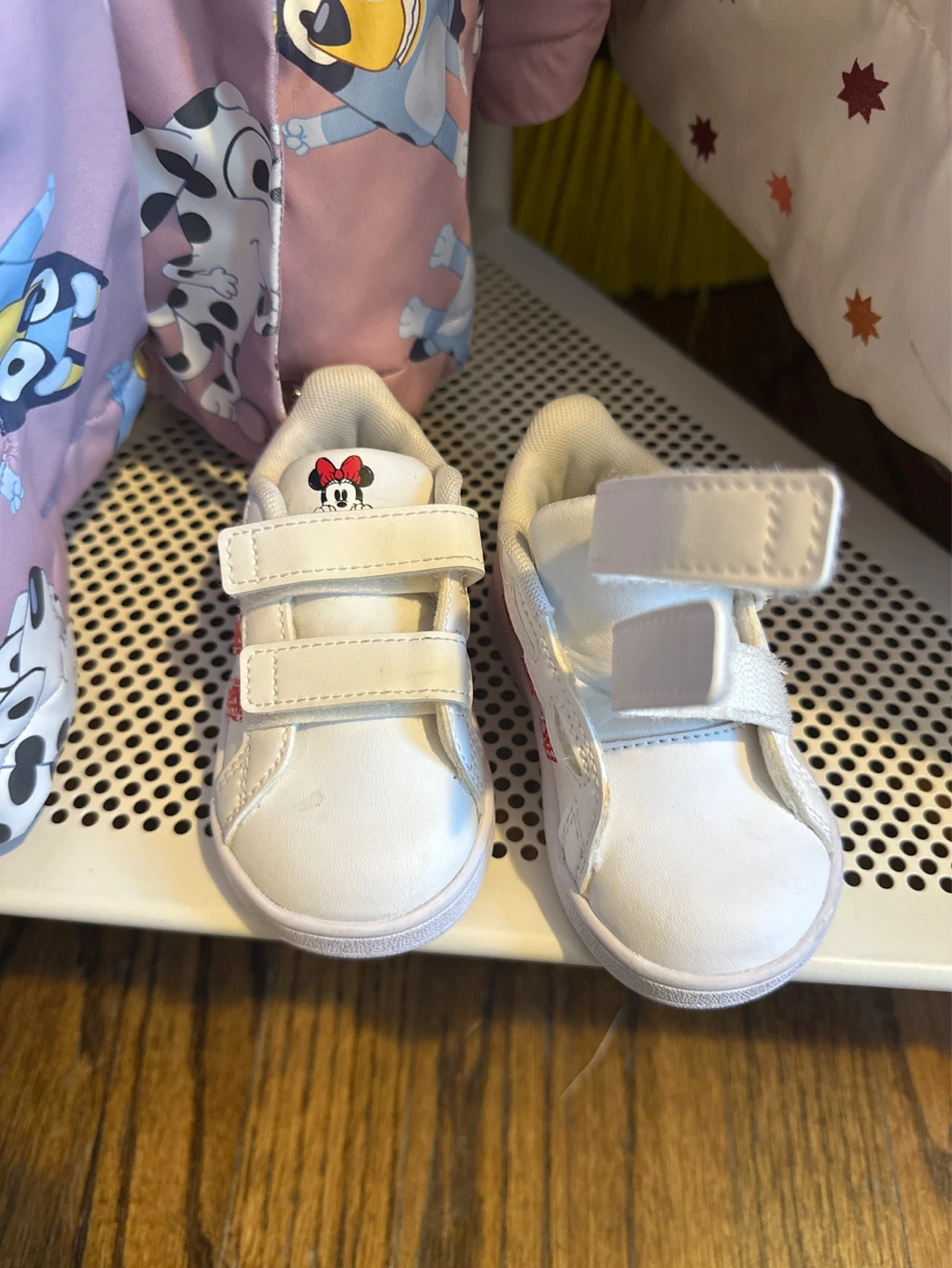 Adidas Disney Minnie Mouse Toddler Shoes White Red - photo 2