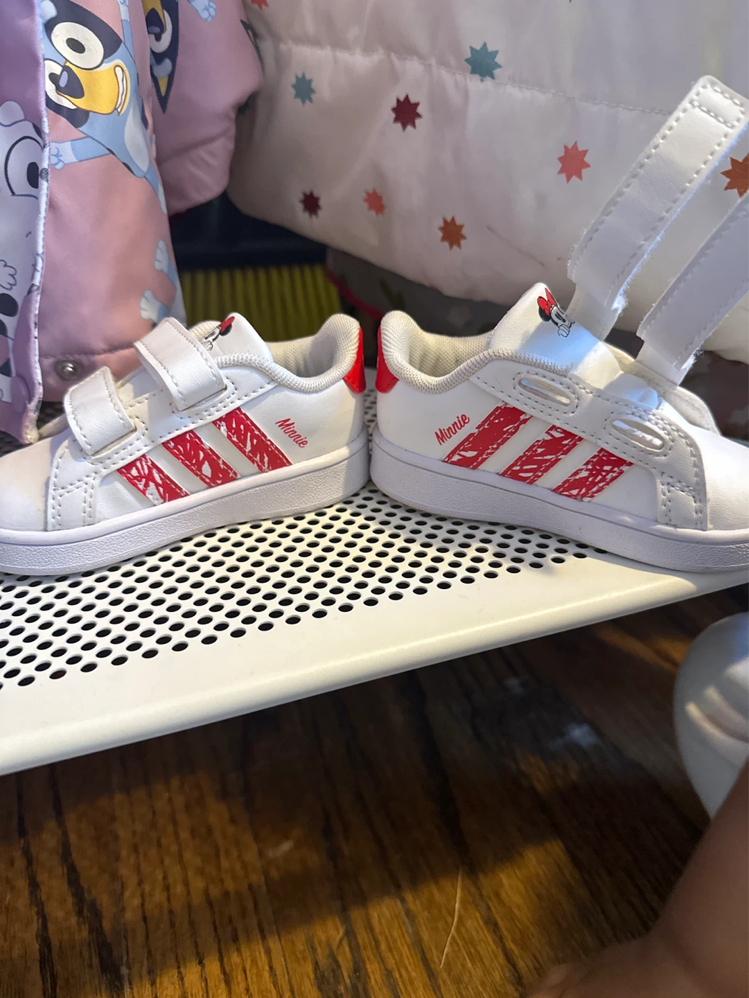 Adidas Disney Minnie Mouse Toddler Shoes White Red - photo 3
