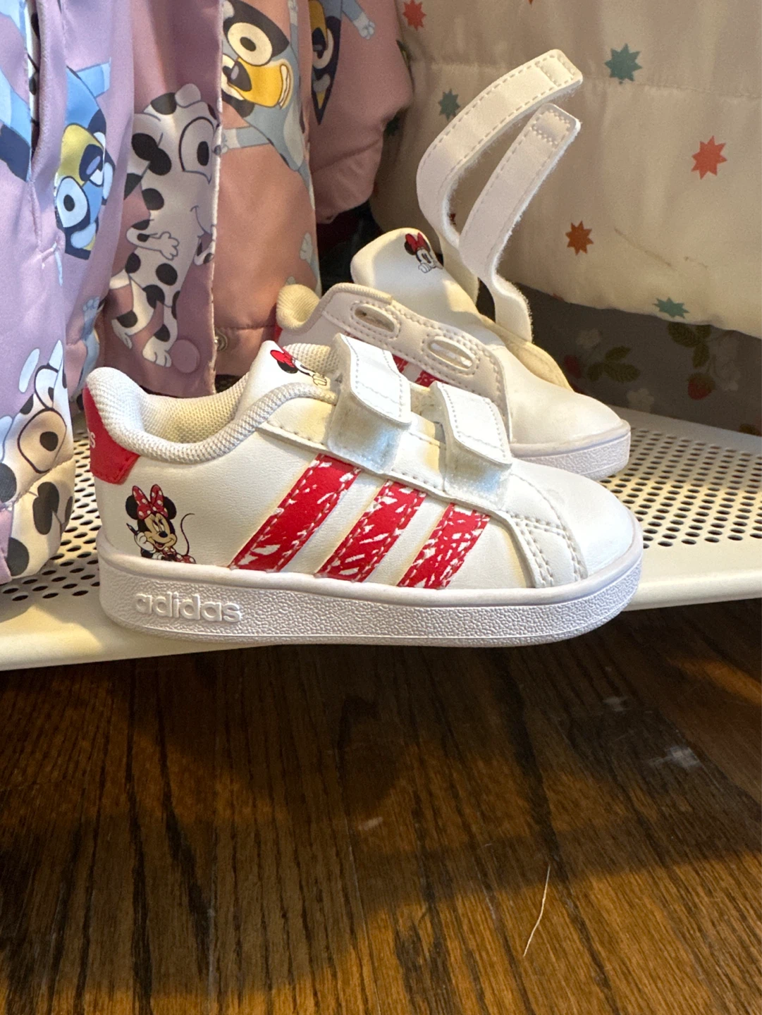 Adidas Disney Minnie Mouse Toddler Shoes White Red