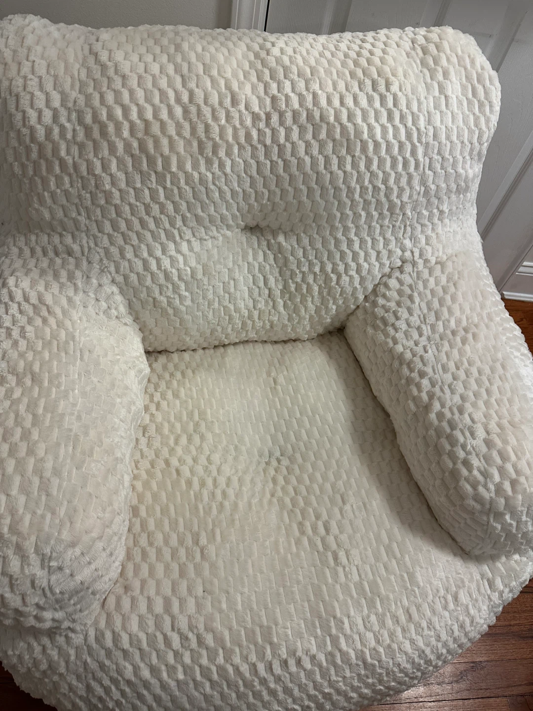 White Memory Foam Bean Bag Chair