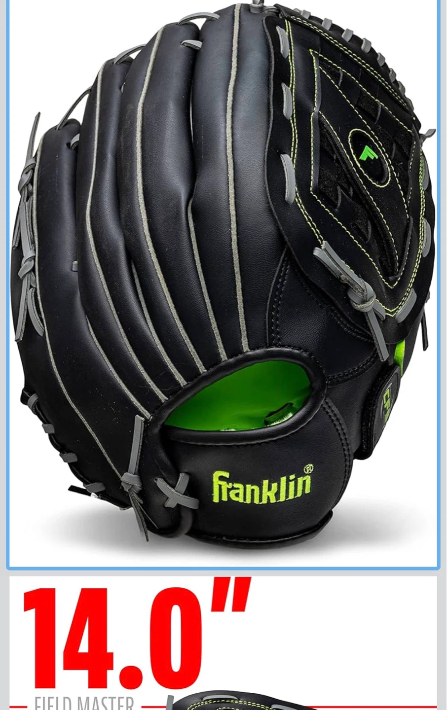 Adult Franklin Baseball/ Softball glove