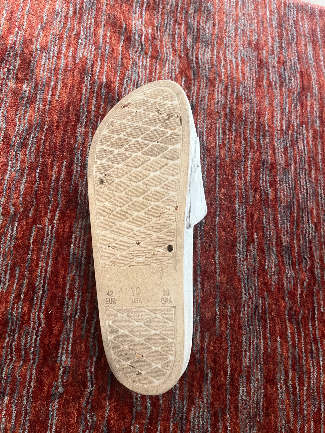 White Marble Slide Sandals - Size 10/39/42 - photo 3