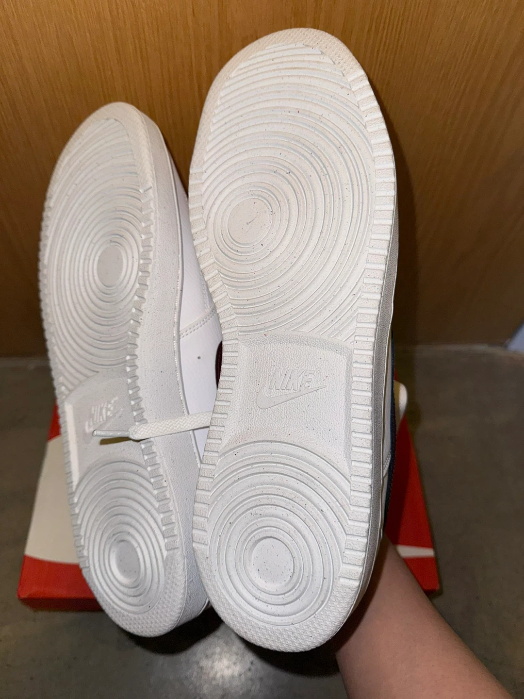 Men’s Nike Court Vision Low Next Nature White Burgundy - Size 12 - photo 3