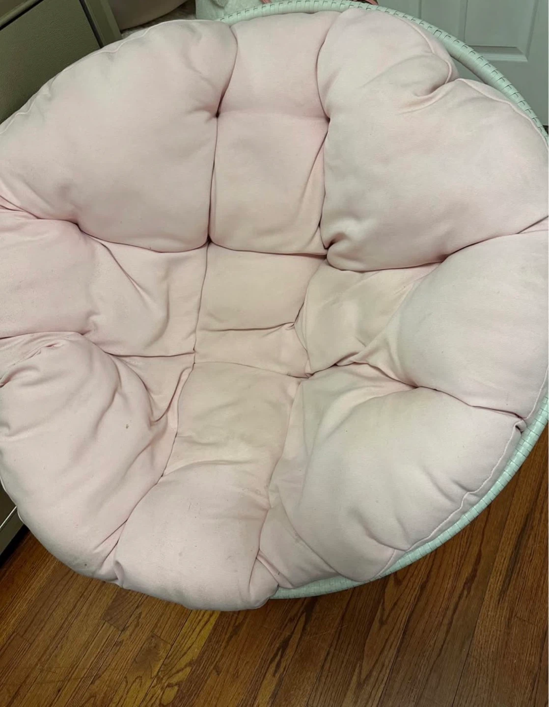 Pink Papasan Egg Chair with Cushion - photo 2