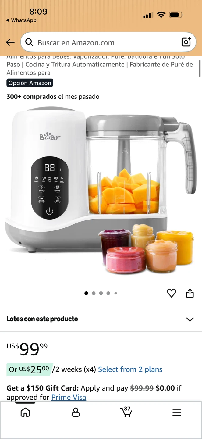 Bear Baby Food Maker - Steamer and Blender