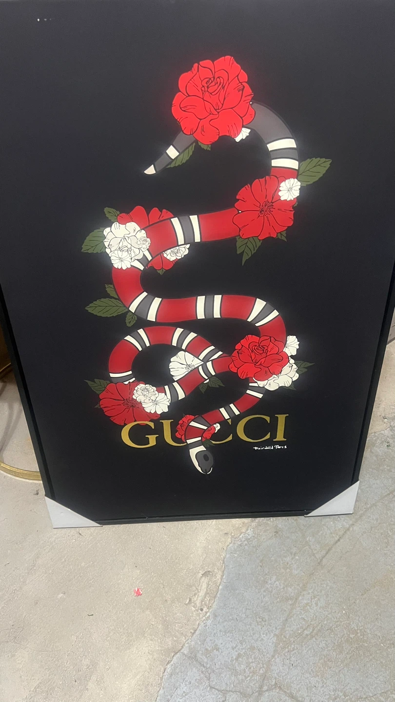 Gucci Snake and Flowers Wall Art - photo 2