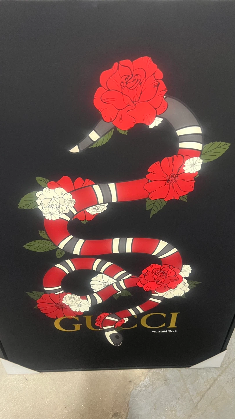 Gucci Snake and Flowers Wall Art