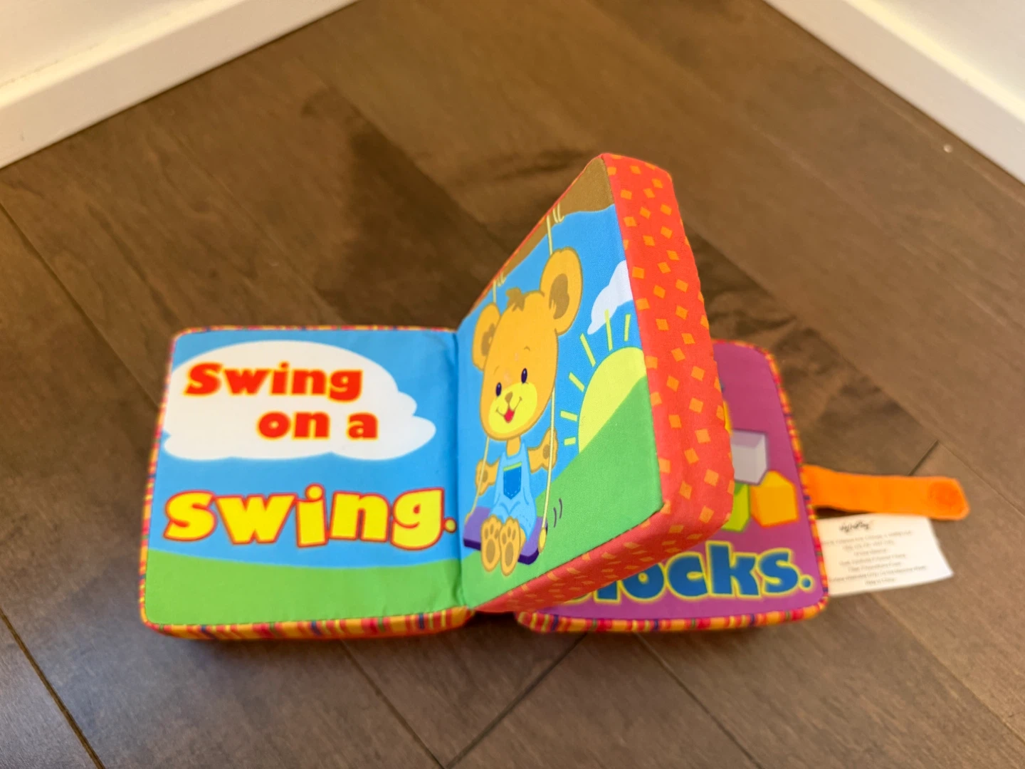 Infant Soft Activity Book "Get Dressed" & "Swing on a Swing"