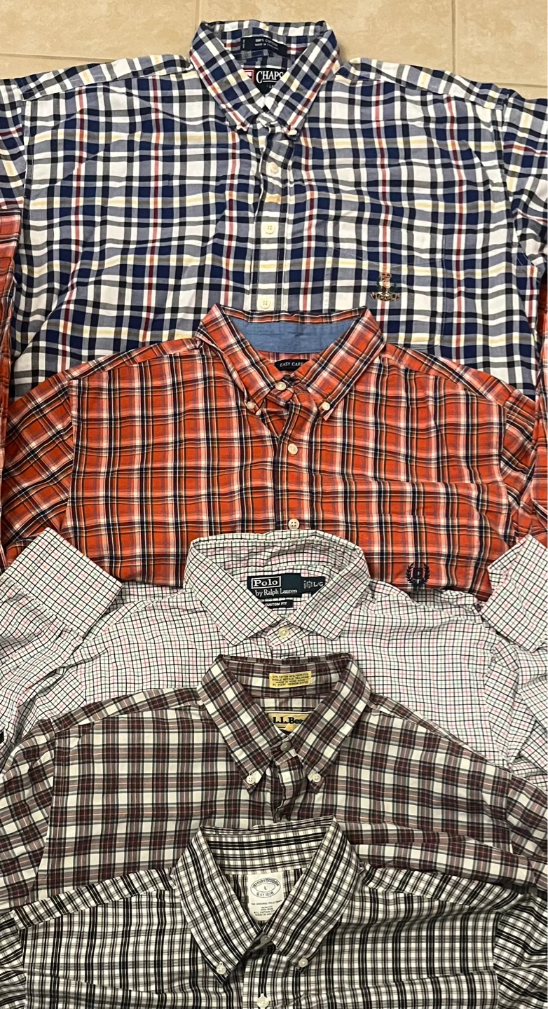 Bundle of 5 Men's Size Large Button-Down Shirts