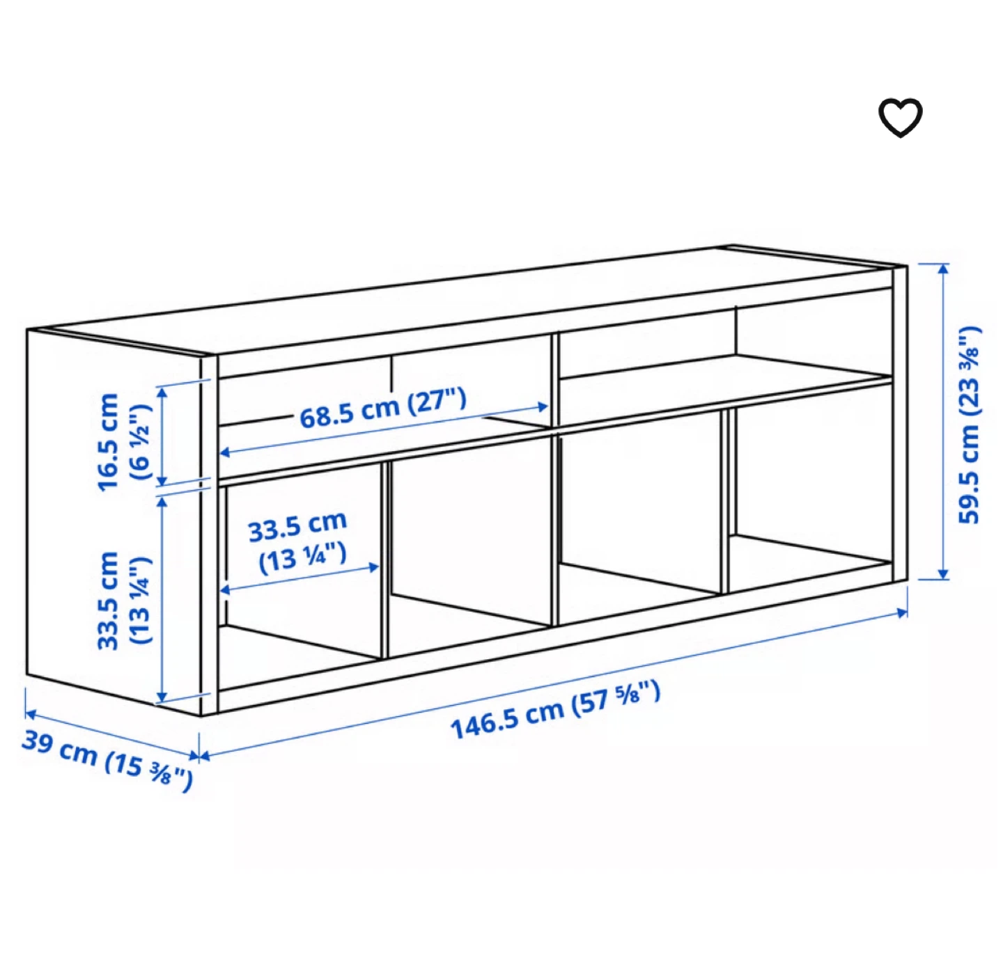 IKEA Kallax TV Stand / Shelf Unit - White - photo 5