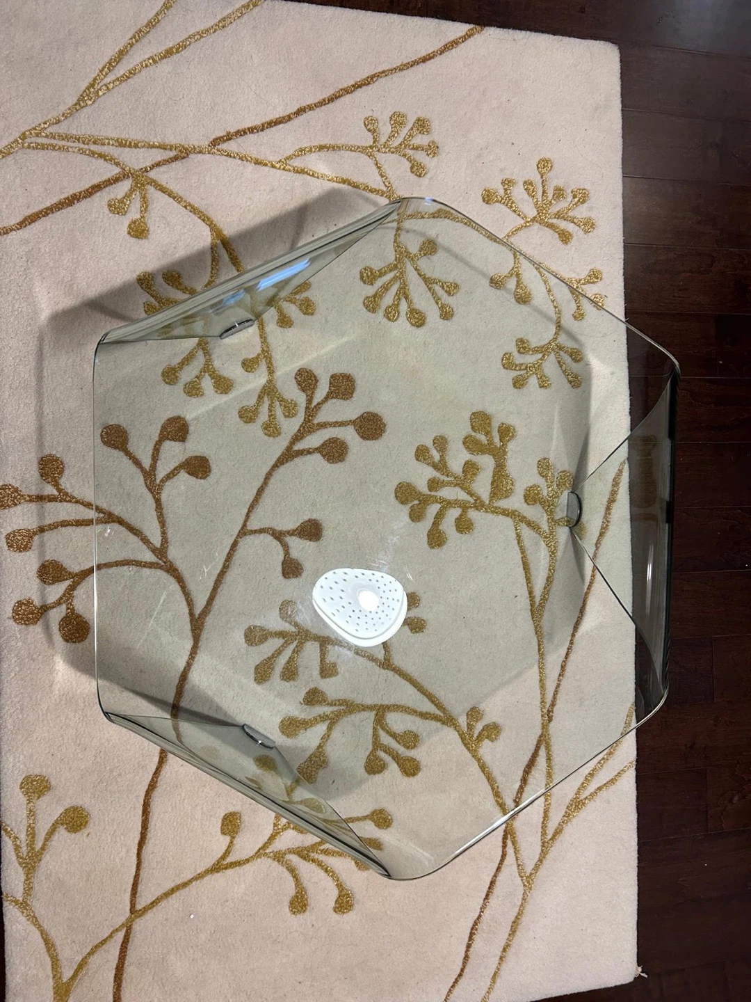 Modern Sculptural Bent Glass Coffee Table