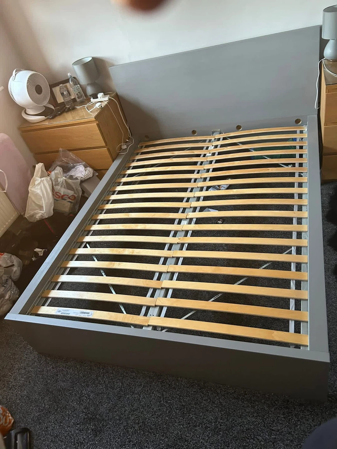 IKEA MALM King bed frame grey colour - photo 2