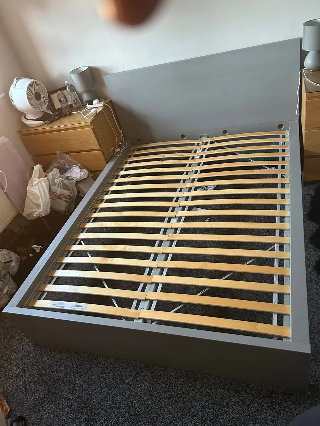 IKEA MALM King bed frame grey colour