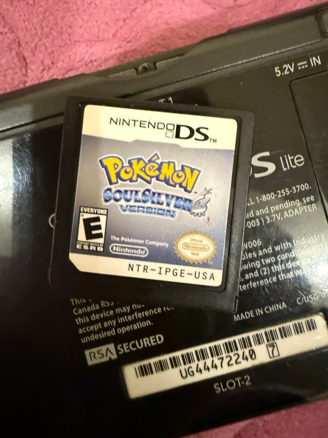 Pokemon SoulSilver Version Nintendo DS Game Cartridge