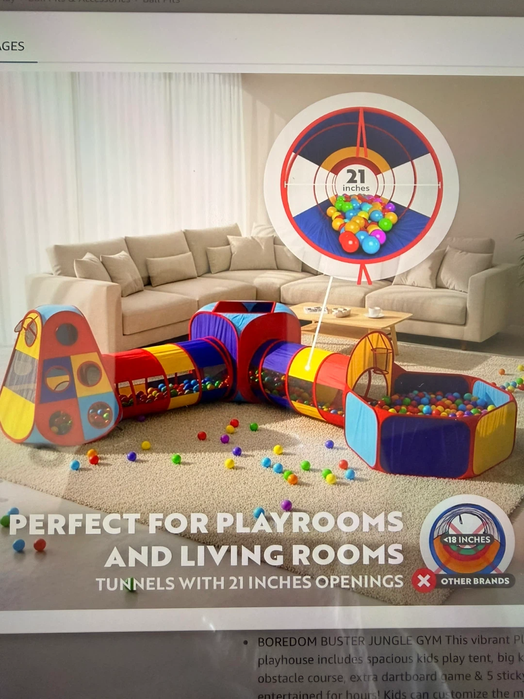 Playz tunnel tent set - photo 3