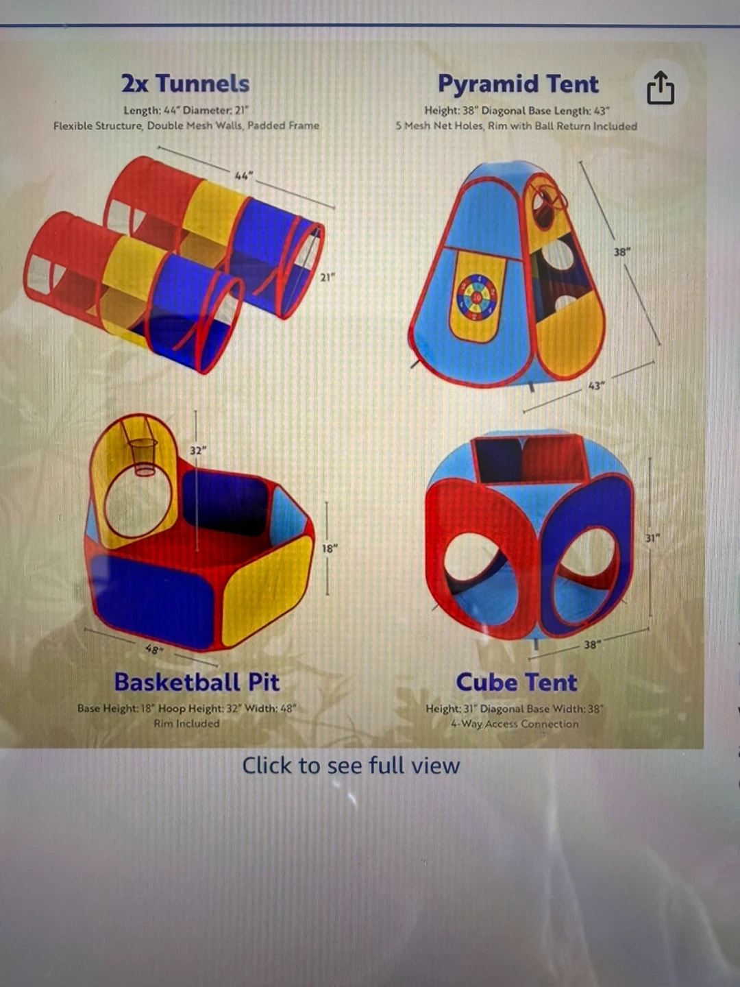 Playz tunnel tent set - photo 4