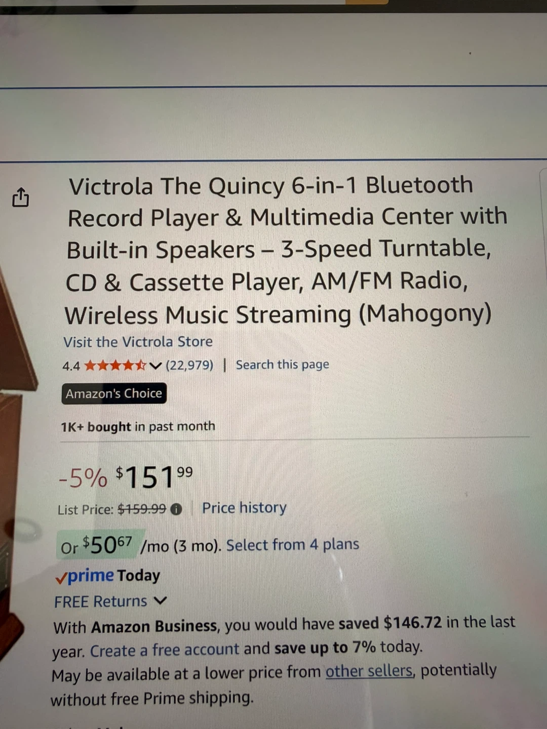 Victrola 6 in 1 media player