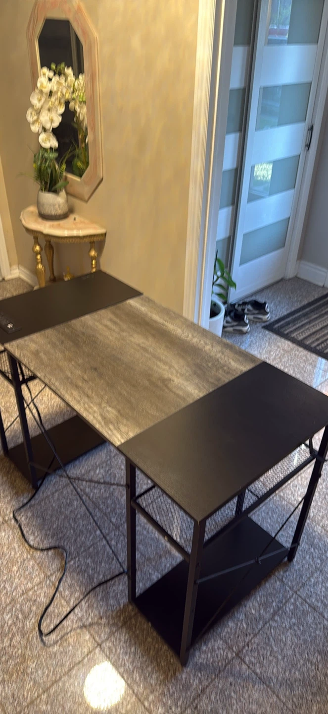 Computer Desk with Built-in Outlet and USB Ports - photo 4