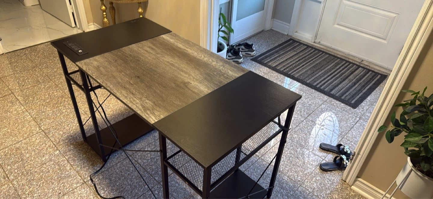 Computer Desk with Built-in Outlet and USB Ports - photo 2