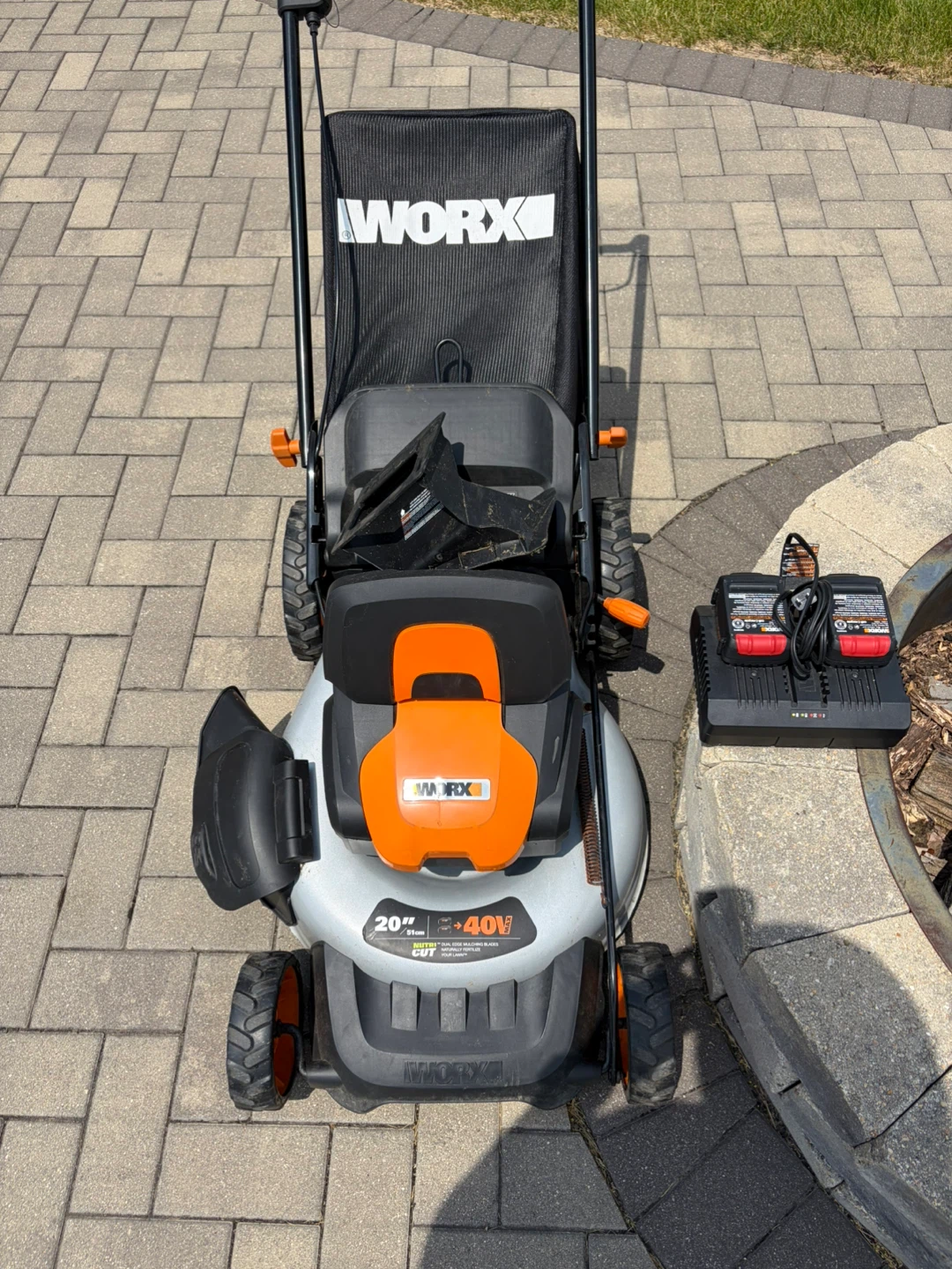 Worx 40v  20” electric lawn mower