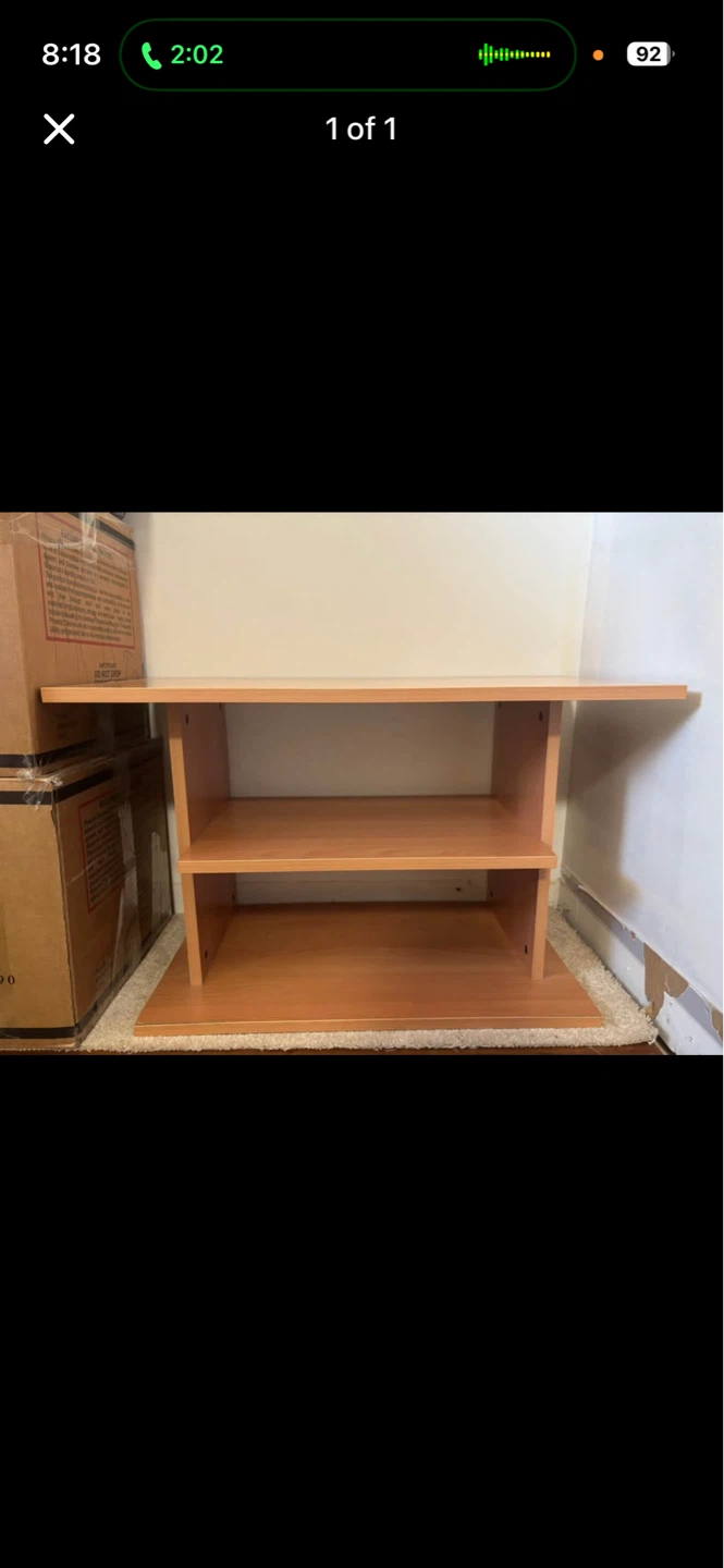 Light Wood Media Console TV Stand