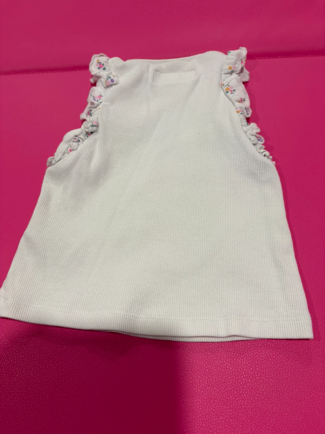 Zara Baby Girl White Ruffle Tank Top Size 12-18 Months - photo 3