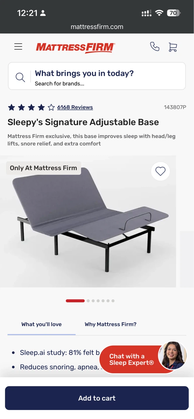 MattressFirm Adjustable BedFrame $849 oringinal