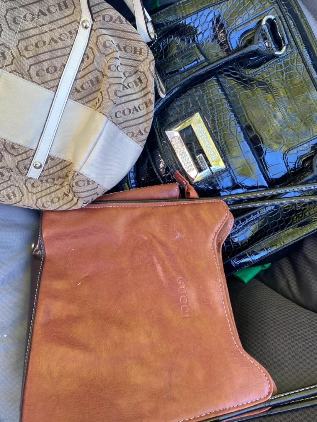 Coach Signature C Canvas & Leather Shoulder Bag - photo 2