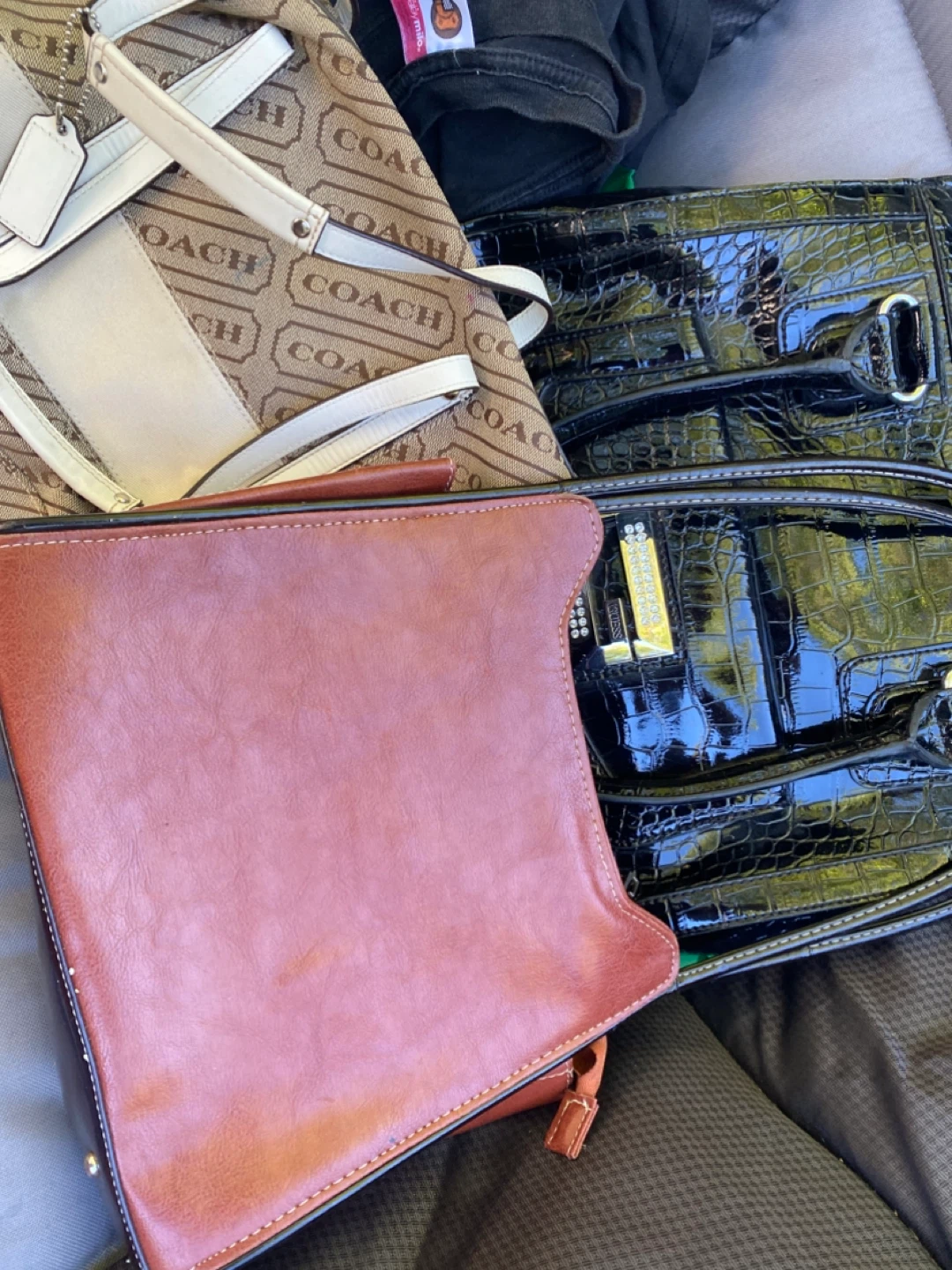 Coach Signature C Canvas & Leather Shoulder Bag - photo 4