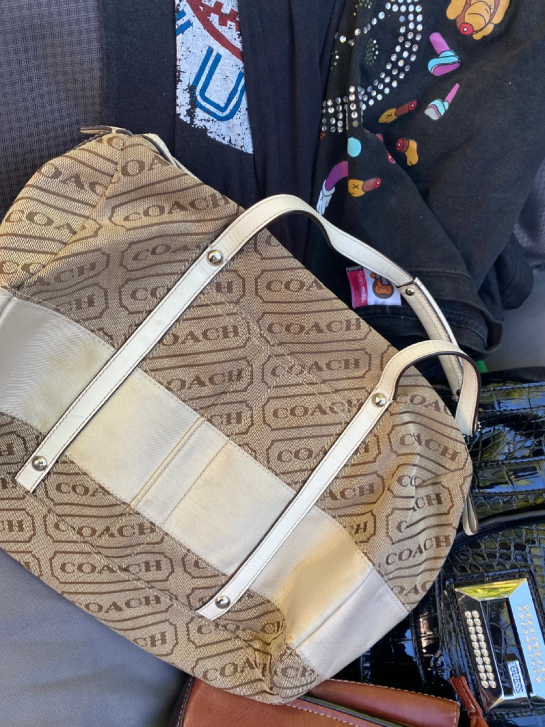 Coach Signature C Canvas & Leather Shoulder Bag - photo 3