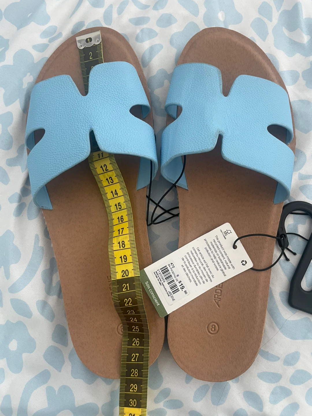 Ardene Light Blue Slides Size 8 - photo 2