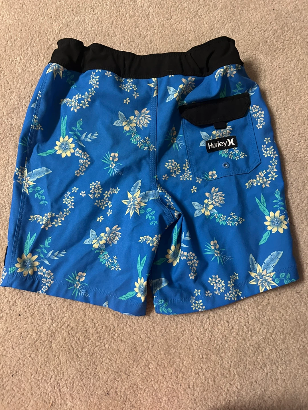 Hurley Blue Floral Swim Shorts Size 6 - photo 3