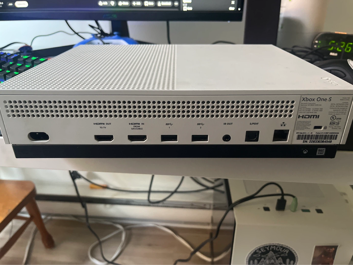 Xbox One S Console with Blue Controller - photo 3