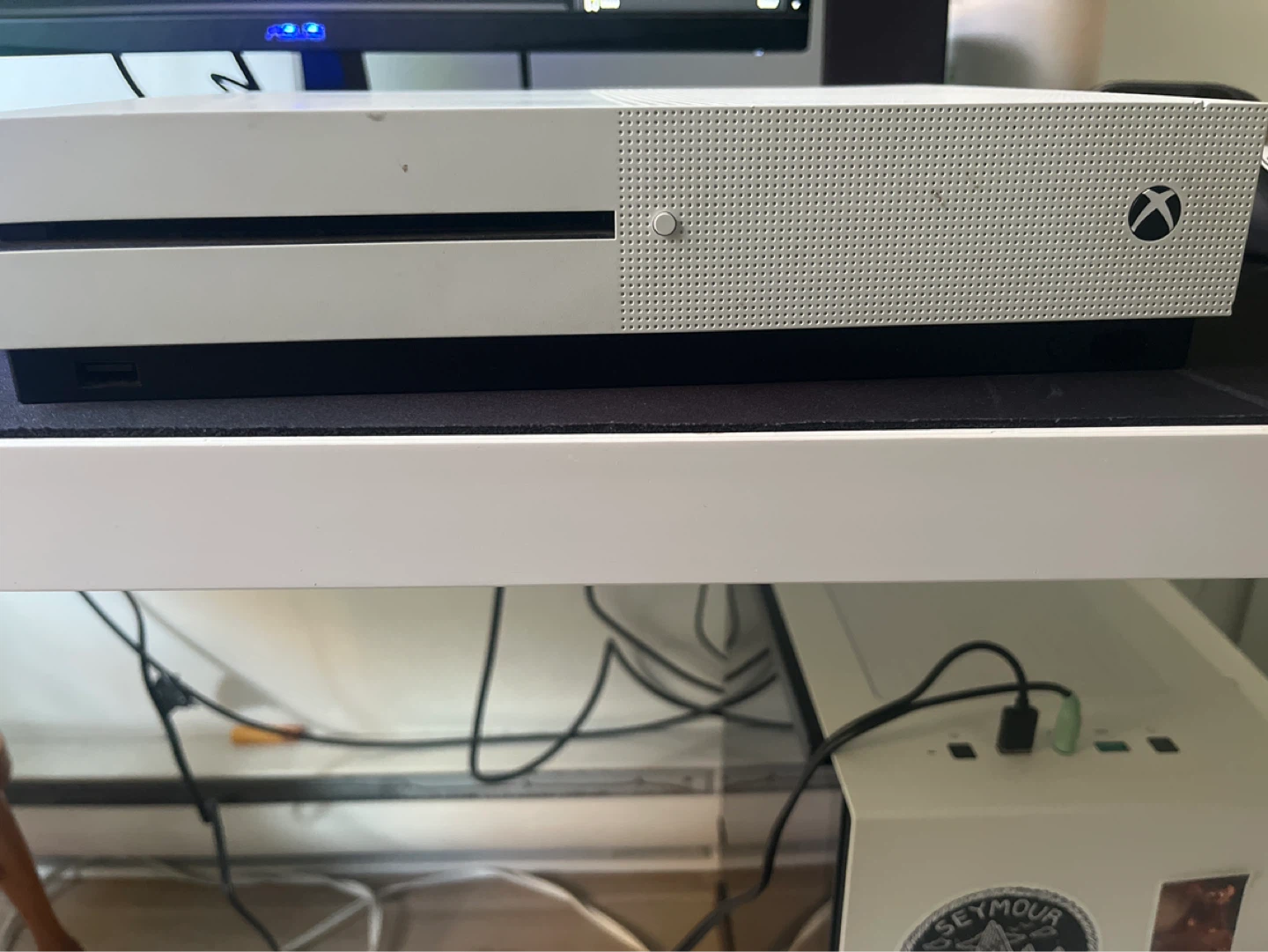 Xbox One S Console with Blue Controller