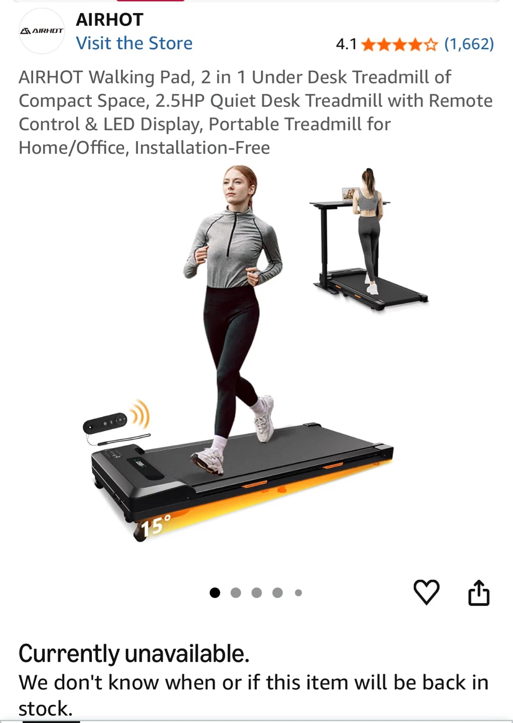 AIRHOT Under Desk Treadmill - photo 2