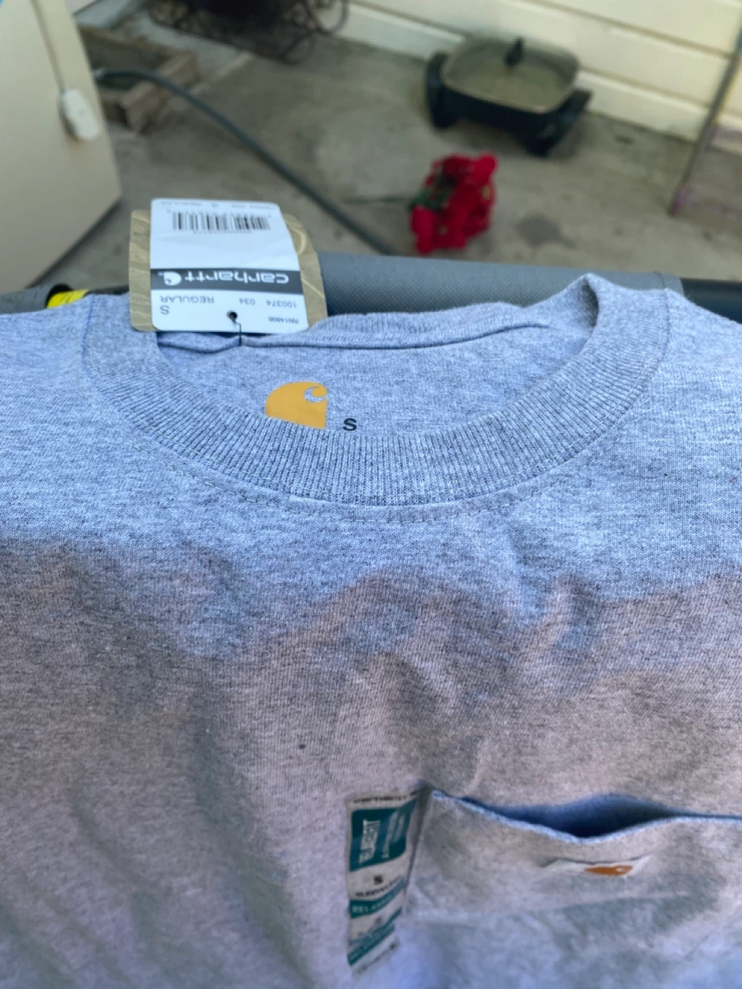 Carhartt Men's Size S Grey Pocket Sleeveless T-Shirt - photo 2