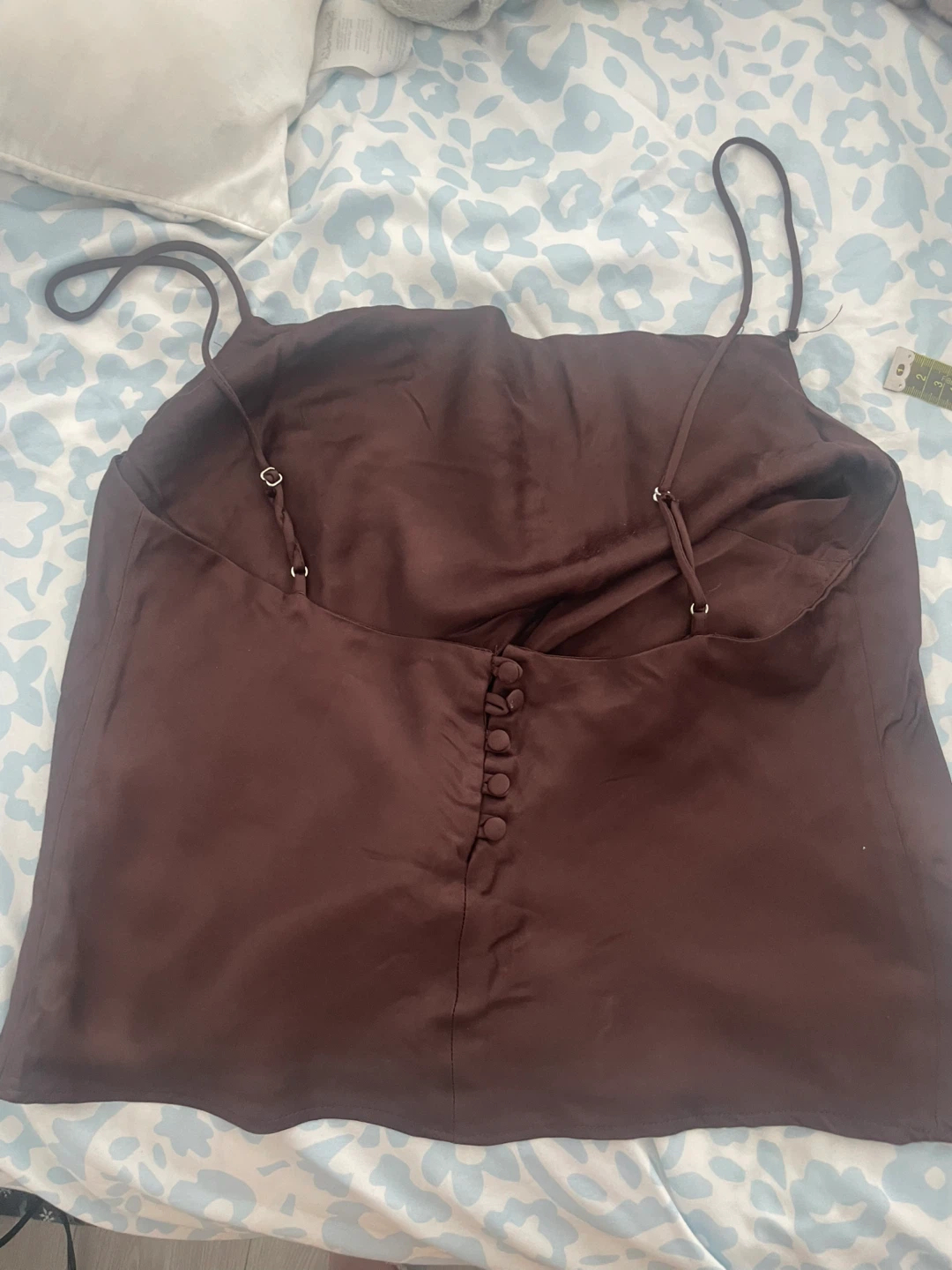 ZARA Brown Button-Front Cami Top - Medium - photo 3